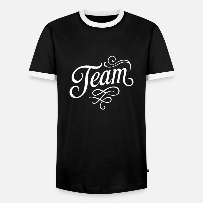 Team Elegant - Men's Ringer Shirt - black/white