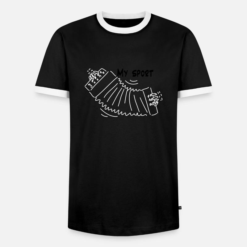 Buttonboxi - Men's Ringer Shirt - black/white
