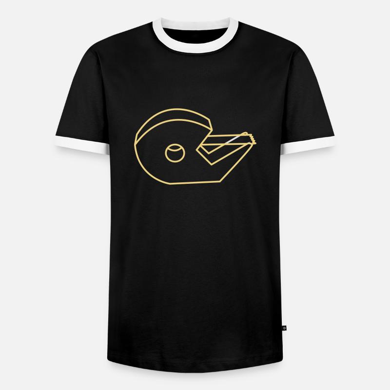 tesa - Männer Kontrast-T-Shirt - Schwarz/Weiß