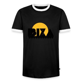 ibiza - T-shirt contrasté Homme - noir/blanc - Devant - AI Model Female 172 light (172cm) & AI Model Male 178 light (178cm)