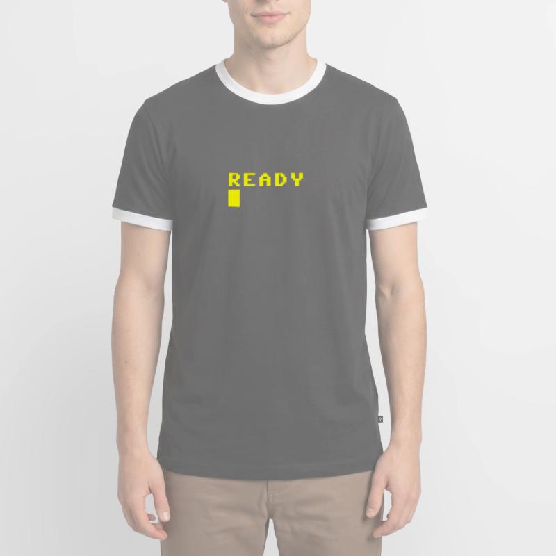 Ready Computer Screen Screen Ready Error Men's Ringer Shirt