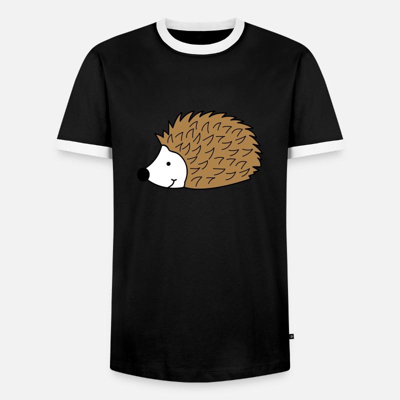 igel 02 - Männer Kontrast-T-Shirt - Schwarz/Weiß