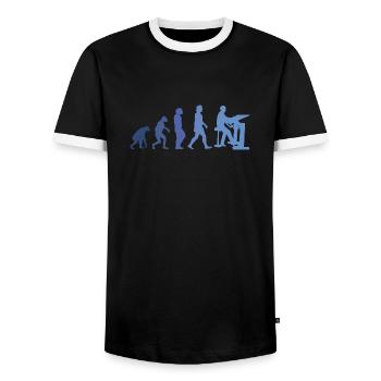 Draughtsman Evolution Client Architecte Directeur de la construction - T-shirt contrasté Homme - noir/blanc - Devant - AI Model Female 172 light (172cm) & AI Model Male 178 light (178cm)