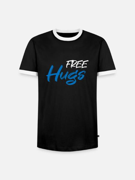Câlins gratuits - T-shirt contrasté Homme - noir/blanc