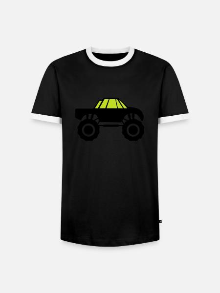 monster truck - Männer Kontrast-T-Shirt - Schwarz/Weiß