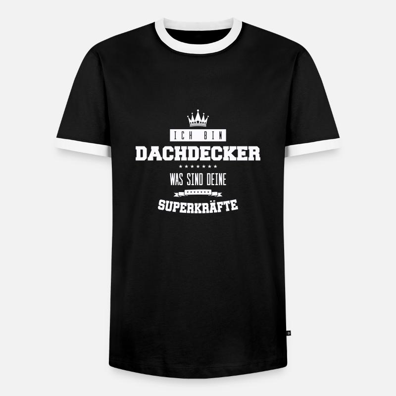 Roofer Saying - Men's Ringer Shirt - black/white