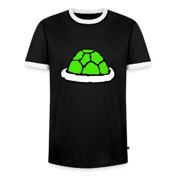 Carapace de tortue sans tortue jolie carapace - T-shirt contrasté Homme - noir/blanc - Devant - AI Model Female 172 light (172cm) & AI Model Male 178 light (178cm)