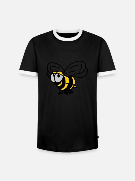 Biene - Männer Kontrast-T-Shirt - Schwarz/Weiß