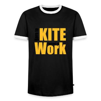 Drachenfliegen - Männer Kontrast-T-Shirt - Schwarz/Weiß - Vorne - AI Model Female 172 light (172cm) & AI Model Male 178 light (178cm)