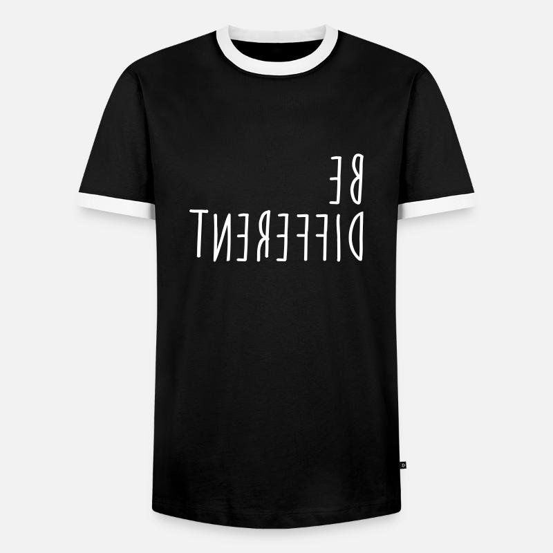 Be different - Männer Kontrast-T-Shirt - Schwarz/Weiß