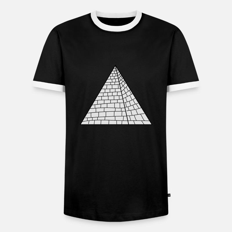 Pyramid - Men's Ringer Shirt - black/white