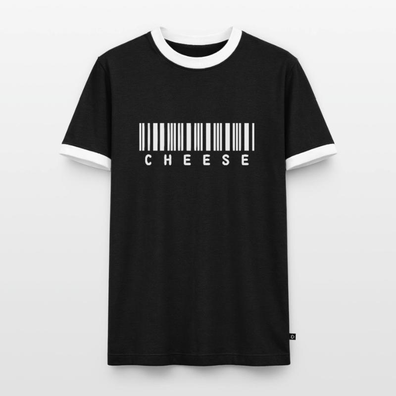 Cheese code (Käse Code) Männer Kontrast-T-Shirt