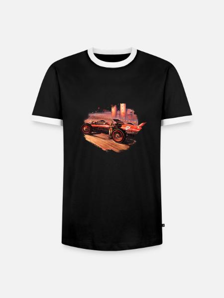 Grinns Welt Nr. 1 - Männer Kontrast-T-Shirt - Schwarz/Weiß