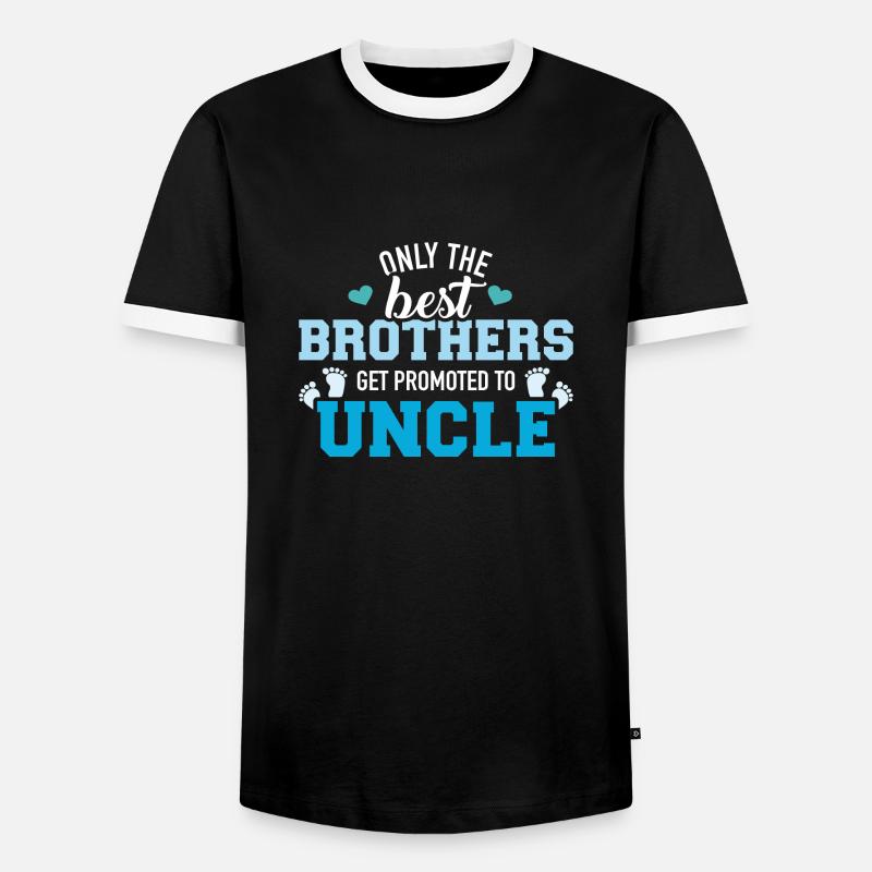 uncle - Men's Ringer Shirt - black/white