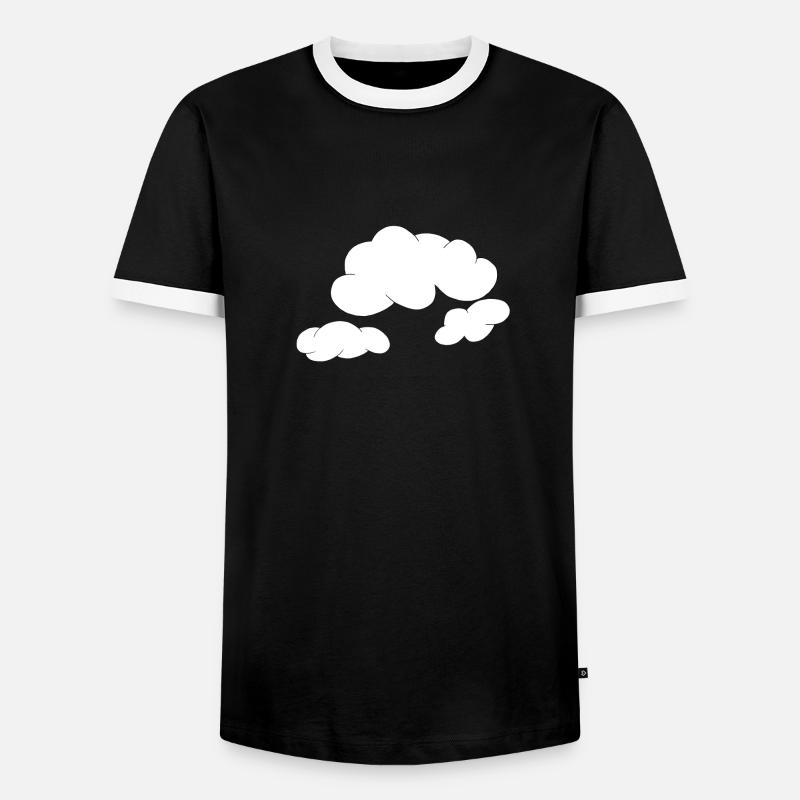 Clouds - Men's Ringer Shirt - black/white