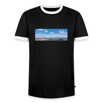 Céleste - T-shirt contrasté Homme - noir/blanc - Devant - AI Model Female 172 light (172cm) & AI Model Male 178 light (178cm)