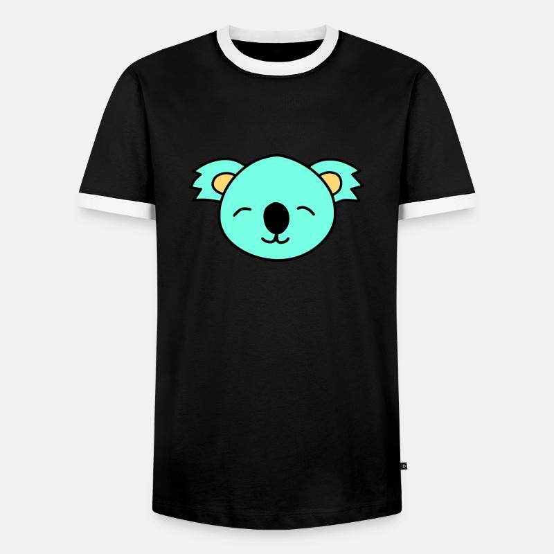 Cute Koala bear - Männer Kontrast-T-Shirt - Schwarz/Weiß