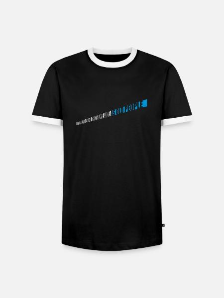 être âgé - T-shirt contrasté Homme - noir/blanc