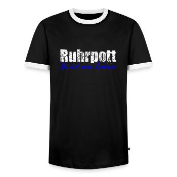 Ruhrpott du bist mein zuhause - Männer Kontrast-T-Shirt - Schwarz/Weiß - Vorne - AI Model Female 172 light (172cm) & AI Model Male 178 light (178cm)