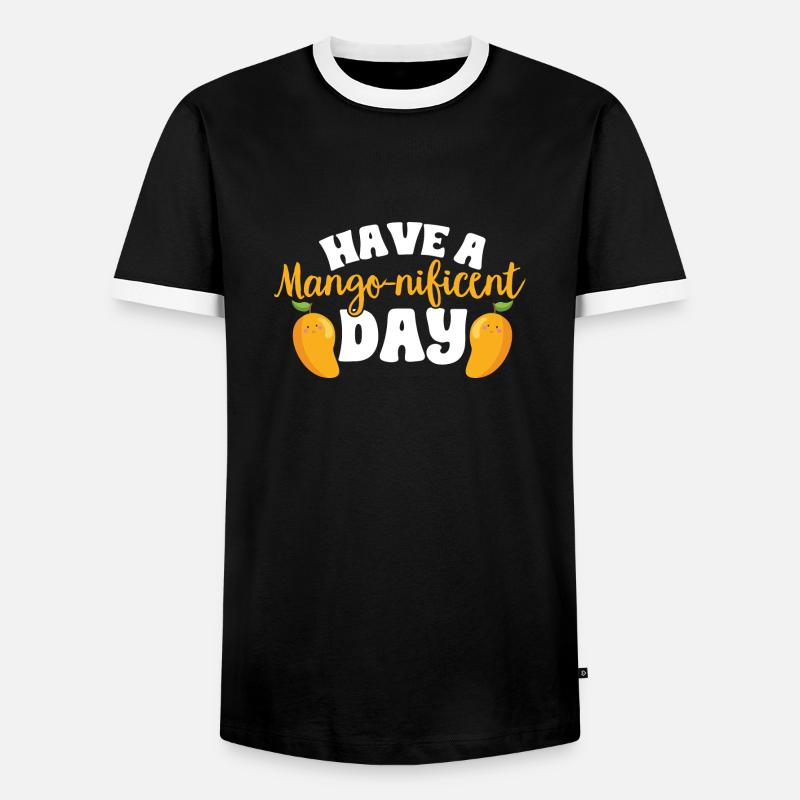 Mango Fruit Mango - Men's Ringer Shirt - black/white