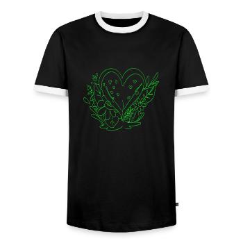 Love me Valentine Happy Valentines Valentines - Men's Ringer Shirt - black/white - Front - AI Model Female 172 light (172cm) & AI Model Male 178 light (178cm)
