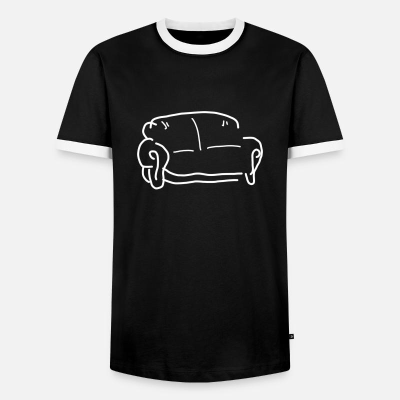 Sofa - Men's Ringer Shirt - black/white
