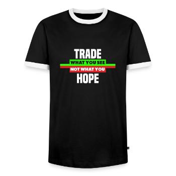 Forex trading option trading for a daytrader - Men's Ringer Shirt - black/white - Front - AI Model Female 172 light (172cm) & AI Model Male 178 light (178cm)