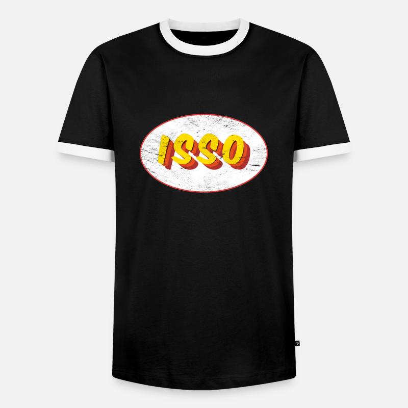 isso - Männer Kontrast-T-Shirt - Schwarz/Weiß