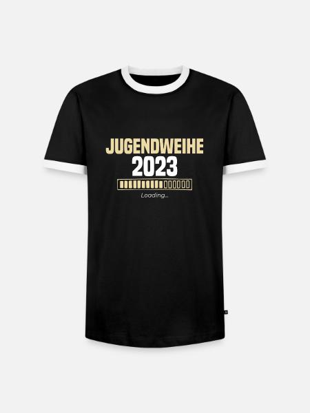 Jugendweihe 2023 Loading - Männer Kontrast-T-Shirt - Schwarz/Weiß