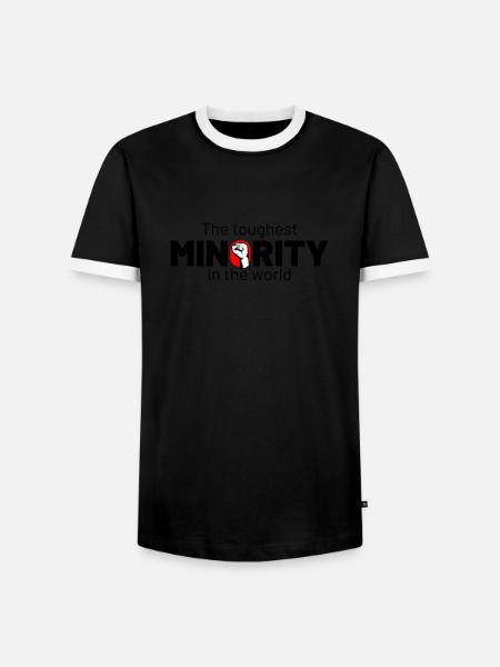 The Toughest Minority Fist - Men's Ringer Shirt - black/white