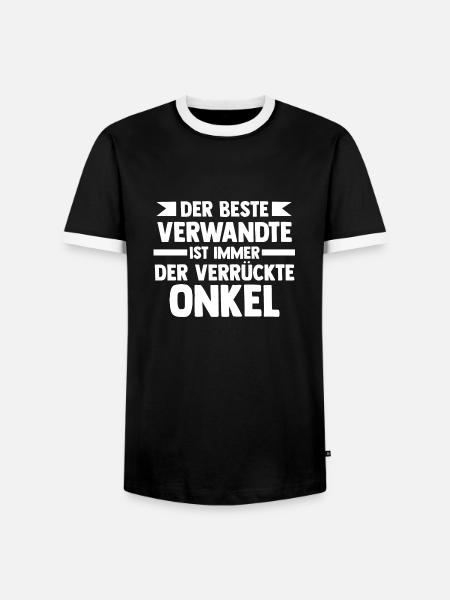 Patenonkel Onkel - Männer Kontrast-T-Shirt - Schwarz/Weiß