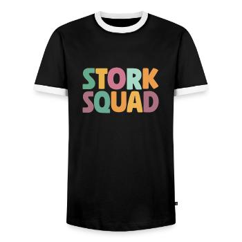 Stork Squad Labor & Delivery Nurse - Männer Kontrast-T-Shirt - Schwarz/Weiß - Vorne - AI Model Female 172 light (172cm) & AI Model Male 178 light (178cm)