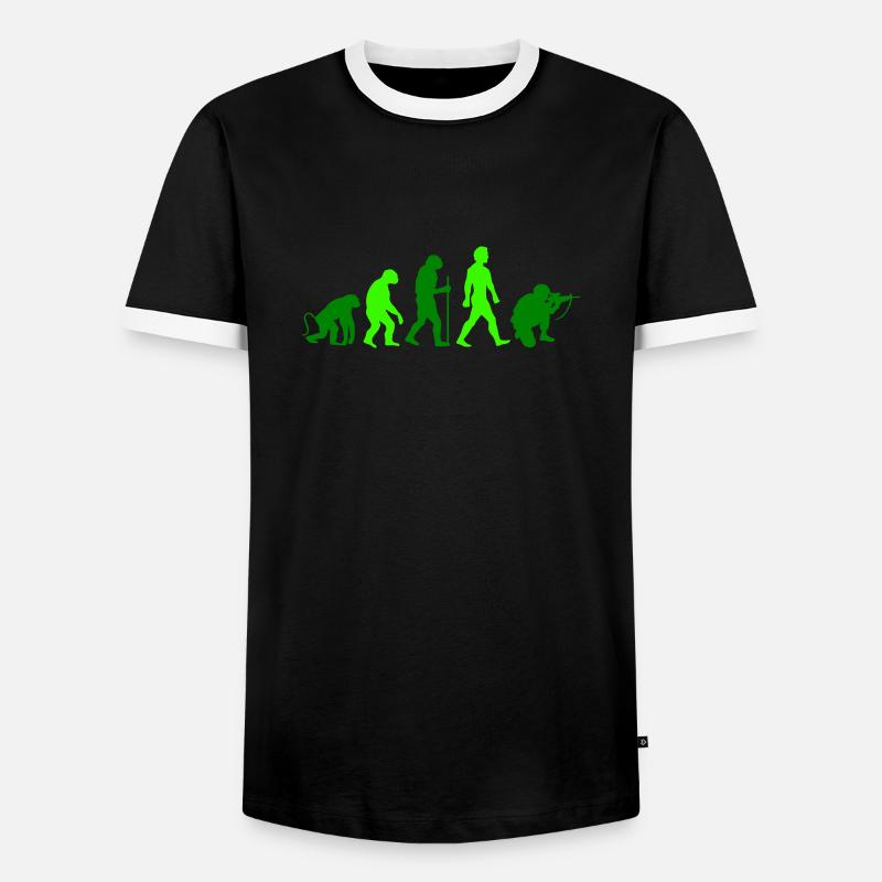 soldier evolution - Männer Kontrast-T-Shirt - Schwarz/Weiß