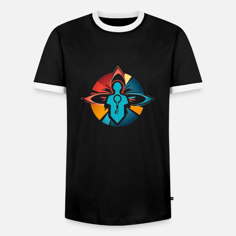 Logo - Männer Kontrast-T-Shirt - Schwarz/Weiß