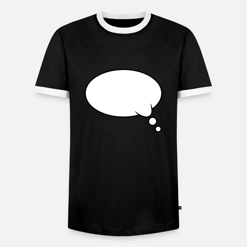 Pensée : Bubble Design - T-shirt contrasté Homme - noir/blanc
