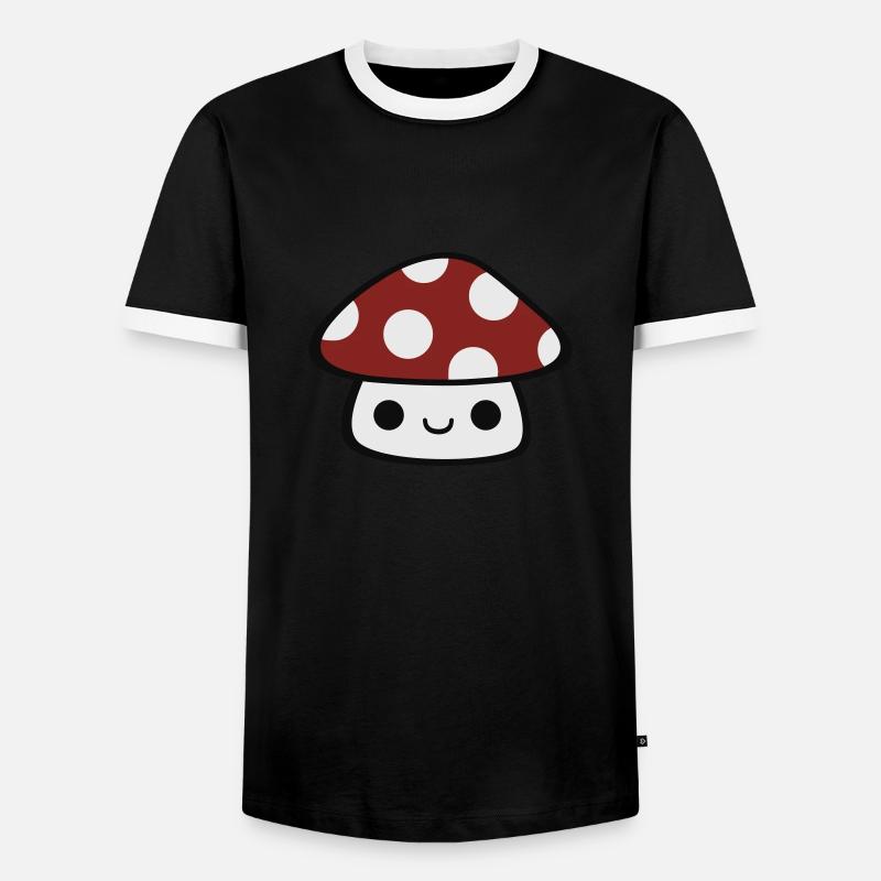 Lucky devil - Men's Ringer Shirt - black/white