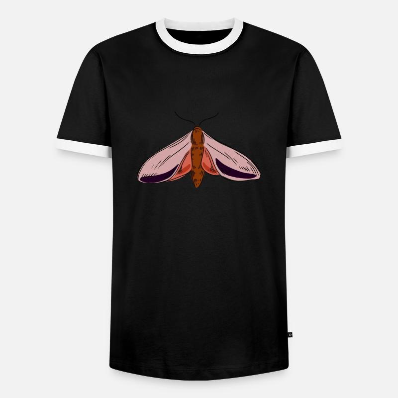 Butterfly moth moth insect moth - Men's Ringer Shirt - black/white