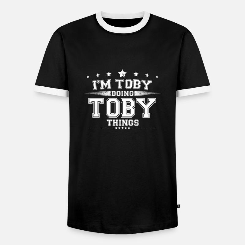 Toby - Men's Ringer Shirt - black/white