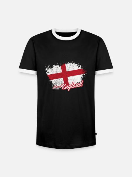 J'aime l'Angleterre - T-shirt contrasté Homme - noir/blanc