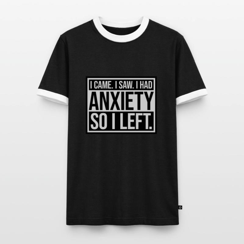 J’avais de l’anxiété en disant T-shirt contrasté Homme