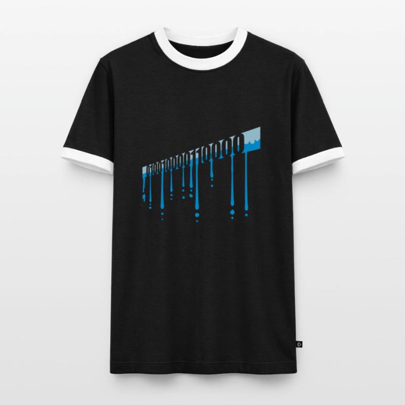 Binary Code Program Language Men's Ringer Shirt