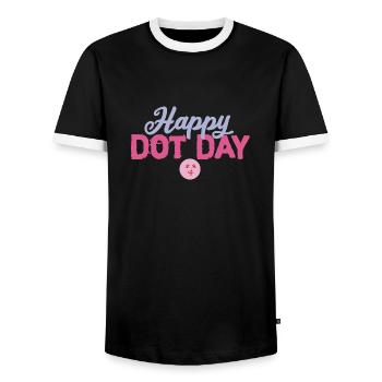 Bonne journée New Dot - T-shirt contrasté Homme - noir/blanc - Devant - AI Model Female 172 light (172cm) & AI Model Male 178 light (178cm)