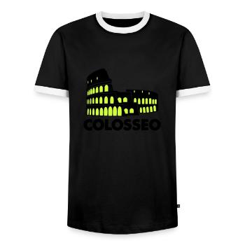 Colisée Colisée Colisée - T-shirt contrasté Homme - noir/blanc - Devant - AI Model Female 172 light (172cm) & AI Model Male 178 light (178cm)