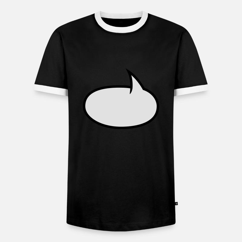 Two-tone comic bubble - Men's Ringer Shirt - black/white