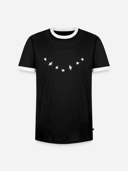 Birdies - Men's Ringer Shirt - black/white