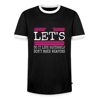 flower power gift idea geek cool birthday present - Männer Kontrast-T-Shirt - Schwarz/Weiß - Vorne - AI Model Female 172 light (172cm) & AI Model Male 178 light (178cm)