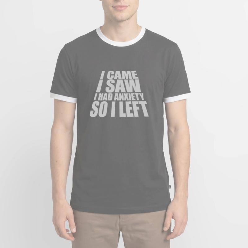 J’avais de l’anxiété en disant T-shirt contrasté Homme