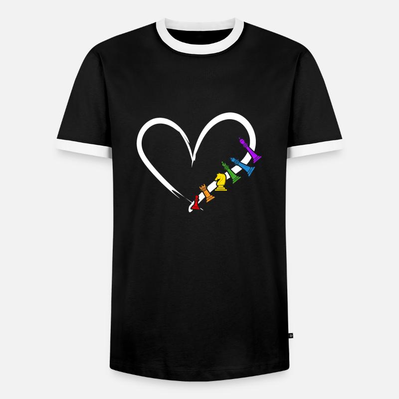 Chess Checkmate Chess player - Men's Ringer Shirt - black/white