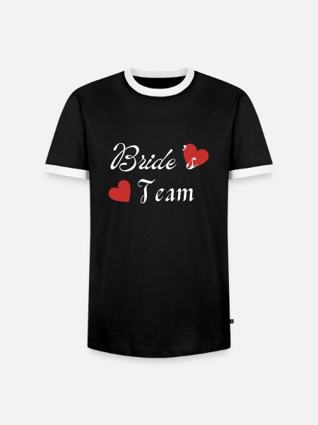 Das Team der Braut - Männer Kontrast-T-Shirt - Schwarz/Weiß