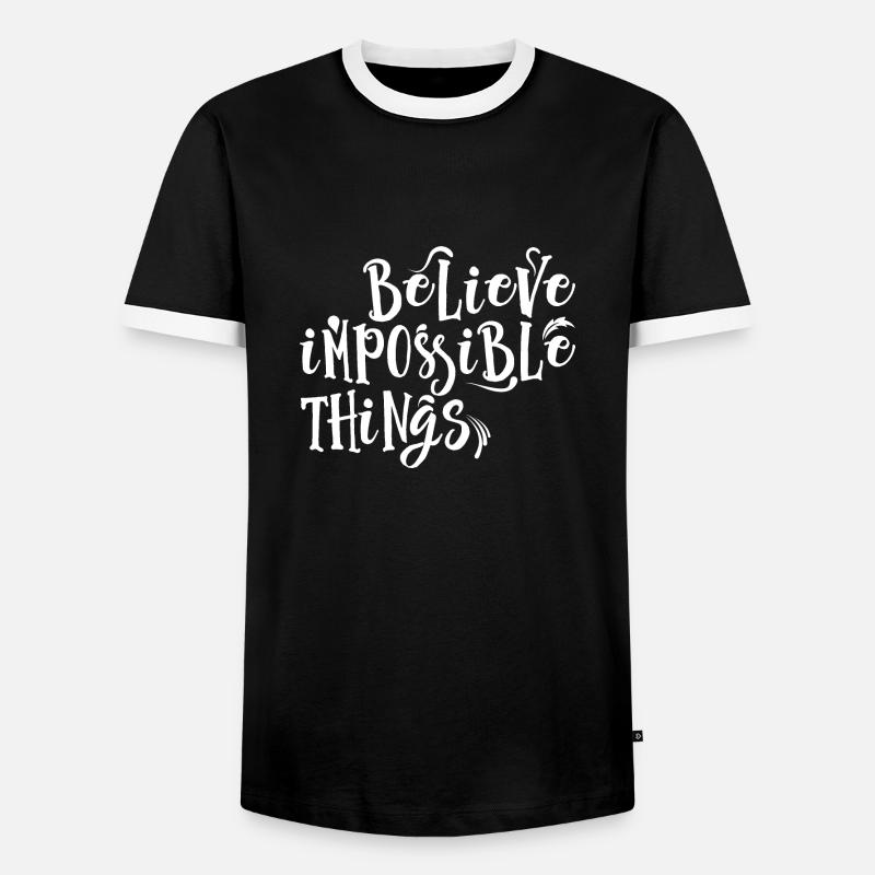 Impossible Things - Men's Ringer Shirt - black/white
